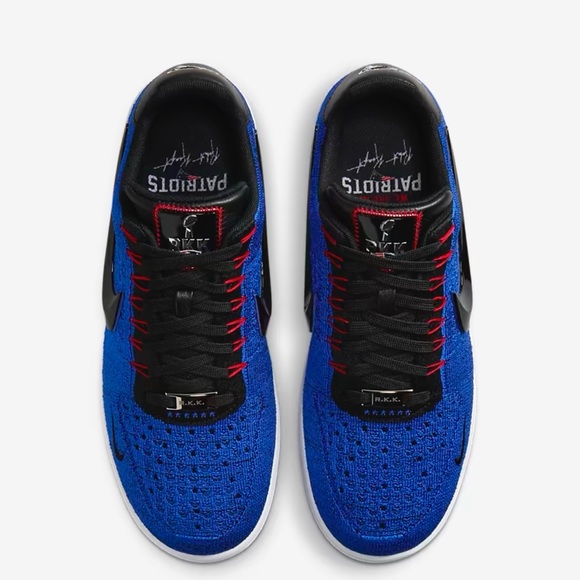 Nike Robert Kraft Blue New England Patriots Ultra Flyknit Air Force 1 Low 9.5 - Picture 5 of 10